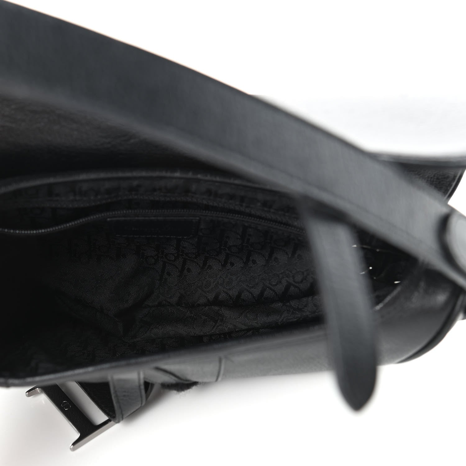 Christian Dior Calfskin Saddle Bag Black 5 of 10