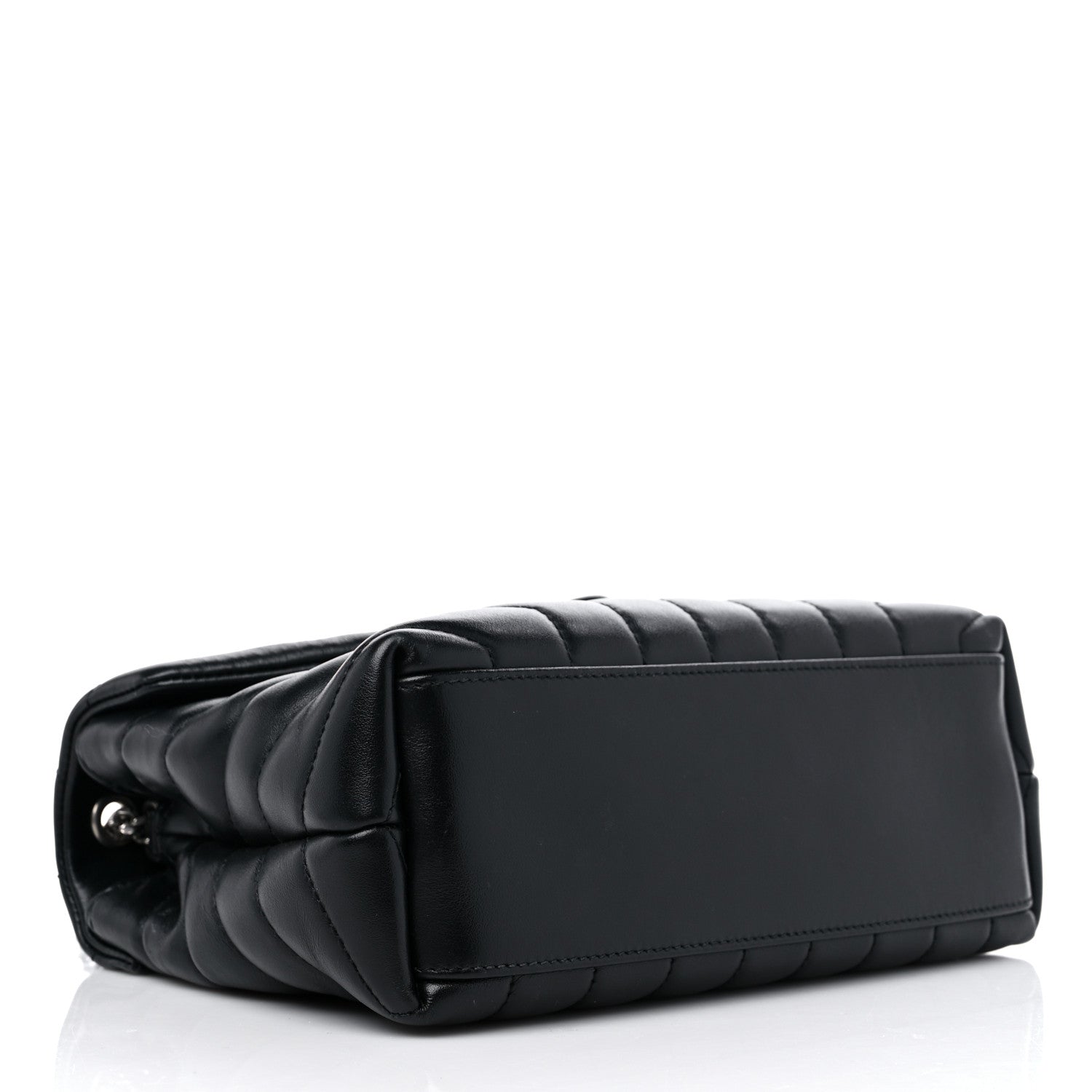 Saint Laurent Calfskin Y Quilted Monogram Small Loulou Chain Satchel Black 4 of 12