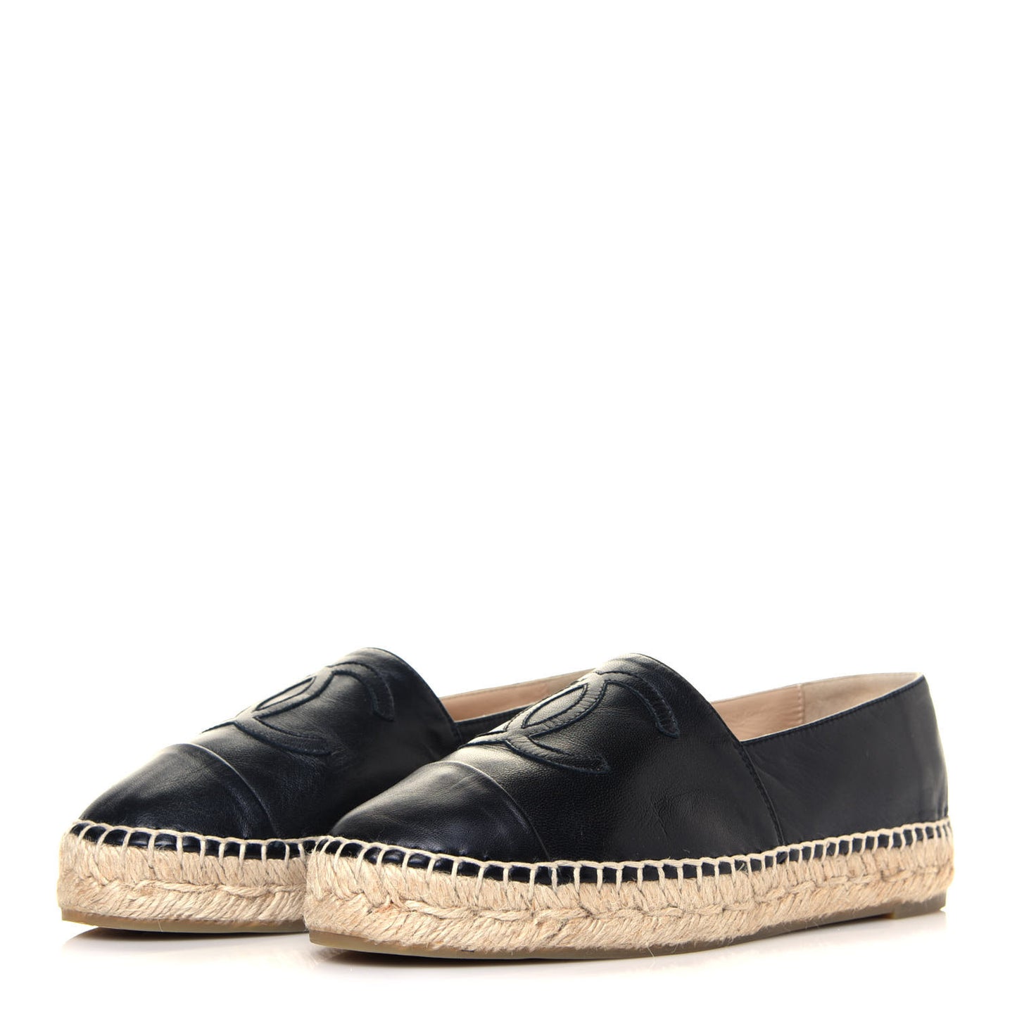 Lambskin CC Espadrilles 35 Black