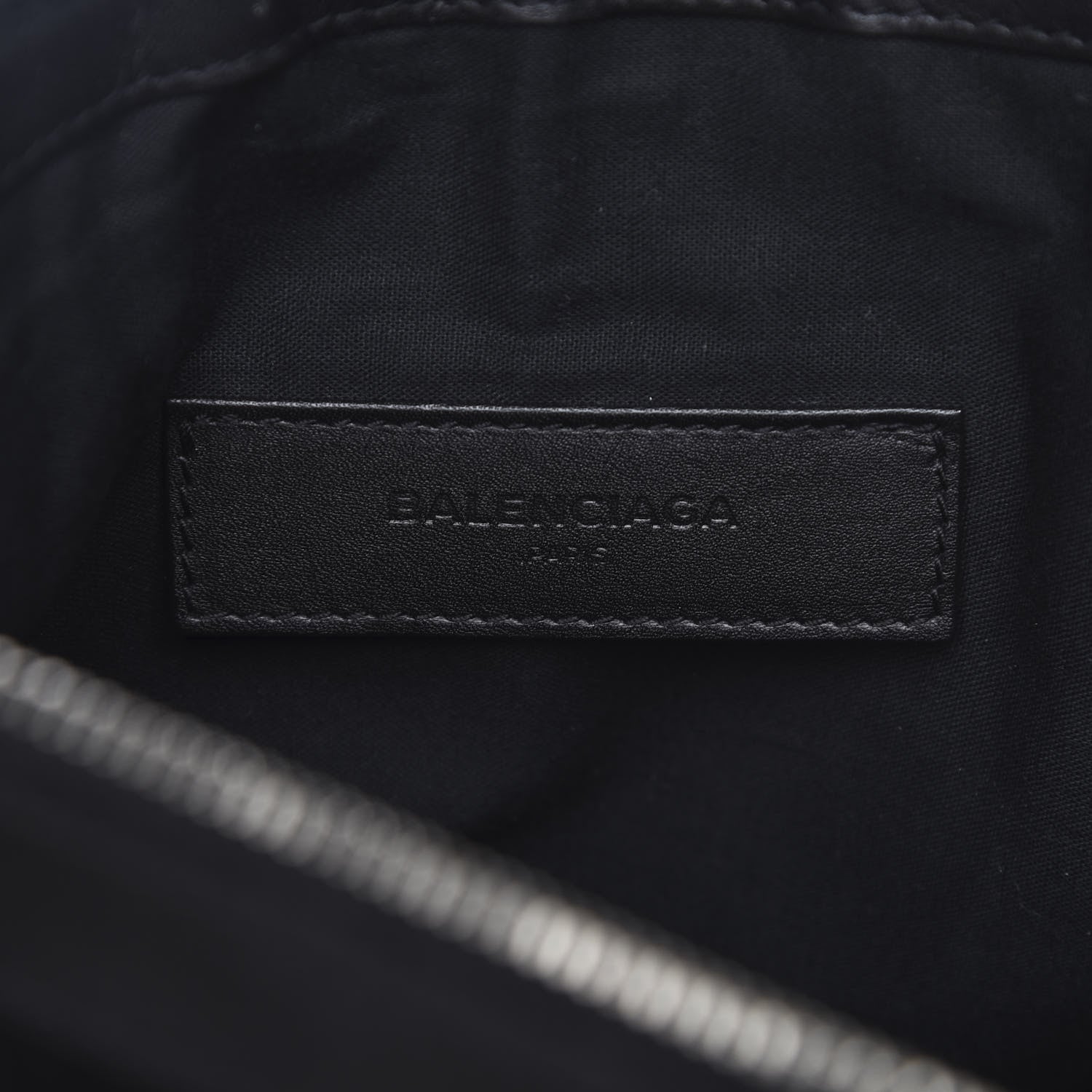 Balenciaga Suede Arena Lambskin Classic Hardware City Medium Pouch Black 6 of 9