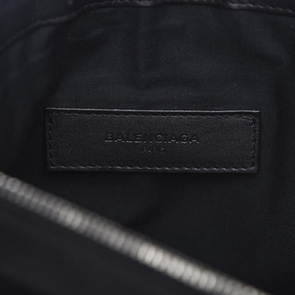 Balenciaga Suede Arena Lambskin Classic Hardware City Medium Pouch Black 6 of 9