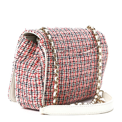 Chanel Tweed CC Mania Flap Bag Black Red White 3 of 11