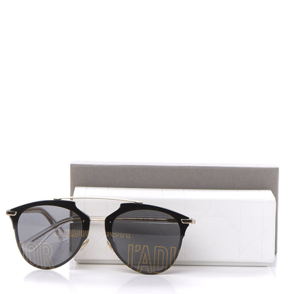 Christian Dior Reflected Prism Mirrored Sunglasses Black Gold 9 of 9