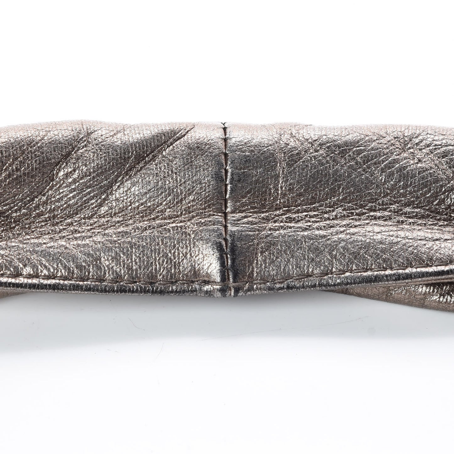 Metallic Grosgrain Intrecciato Medium Veneta Hobo Pewter