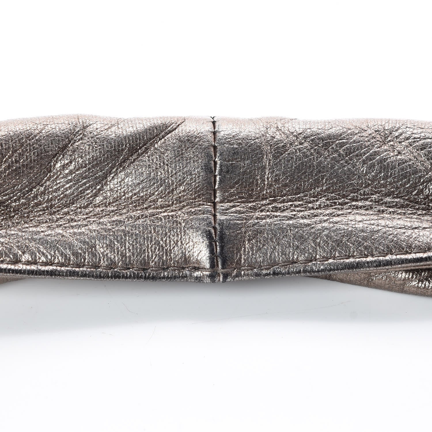 Bottega Veneta Metallic Grosgrain Intrecciato Medium Veneta Hobo Pewter 11 of 11