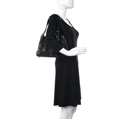 Burberry Prorsum Patent Studded Shoulder Bag Black 2 of 7