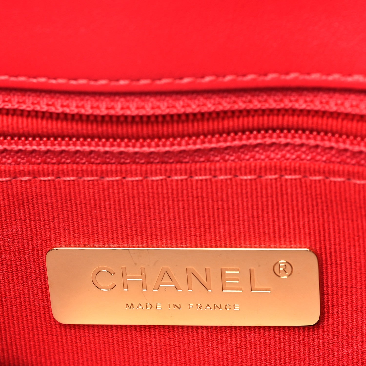 Chanel Lambskin Quilted Medium Chanel 19 Flap Red 6 of 10