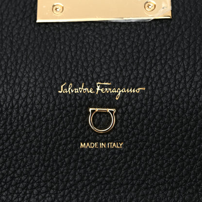 Salvatore Ferragamo Calfskin Large Studio Soft Bag Black 5 of 8