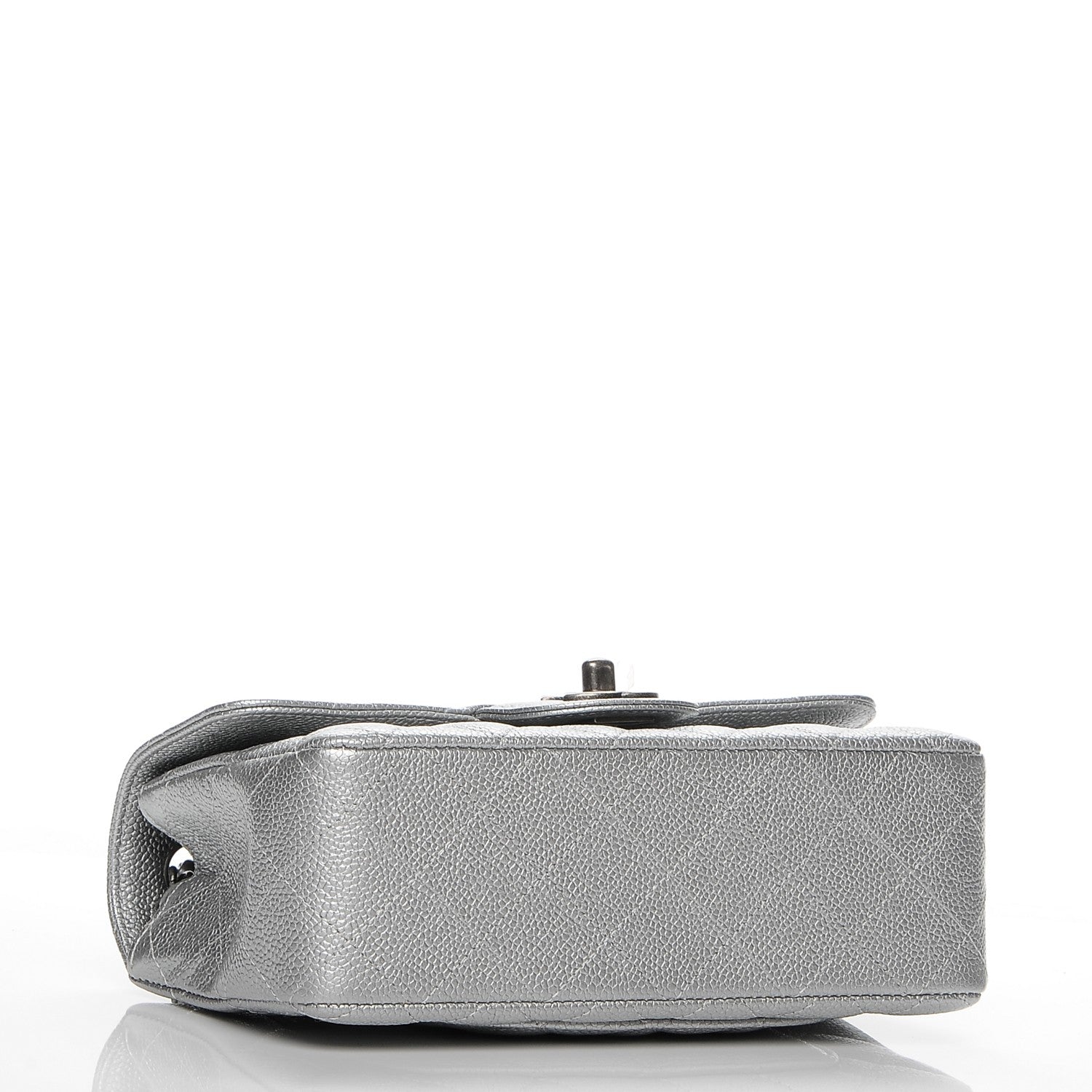 Chanel Metallic Caviar Quilted Mini Rectangular Flap Silver 4 of 8