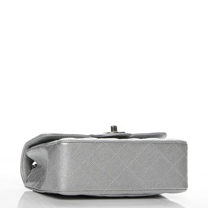 Chanel Metallic Caviar Quilted Mini Rectangular Flap Silver 4 of 8