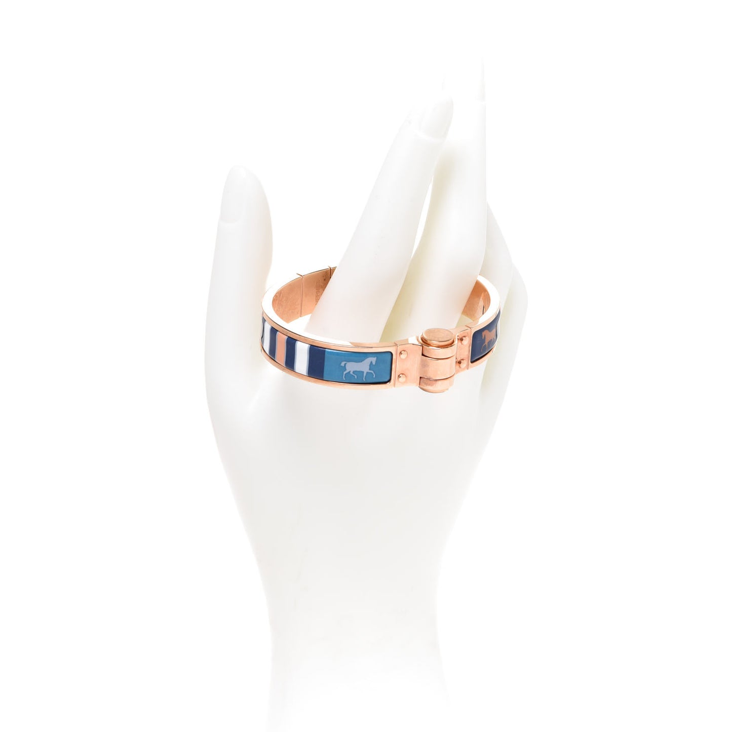 Enamel Printed Narrow Charniere Couvertures Nouvelles Hinged Bracelet S