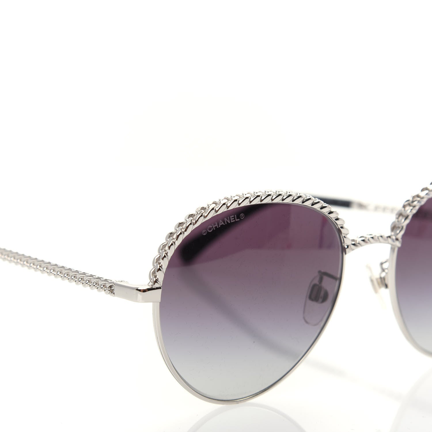 Chanel Chain Pantos Sunglasses 4242 Silver Gray 7 of 8