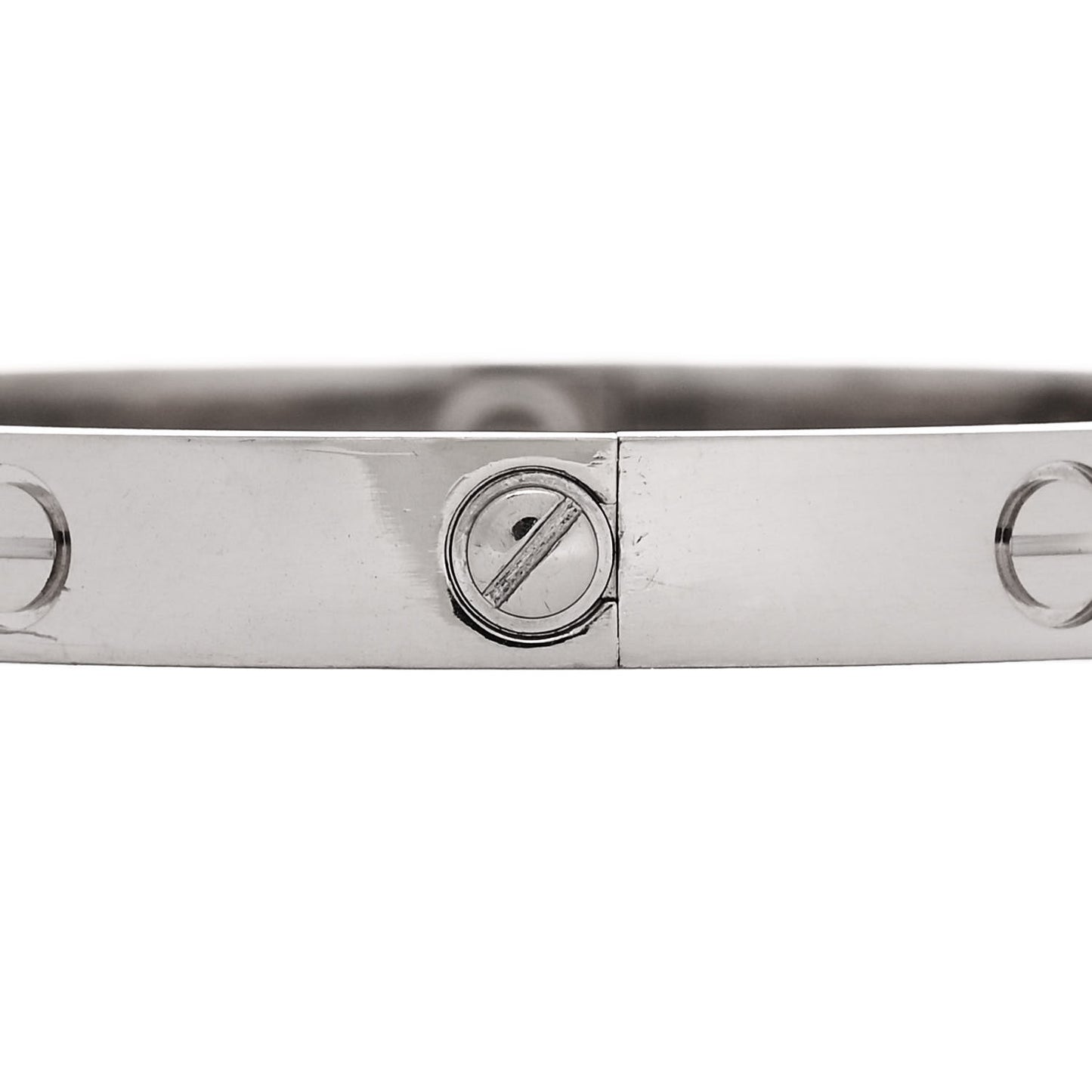 18K White Gold LOVE Bracelet 17
