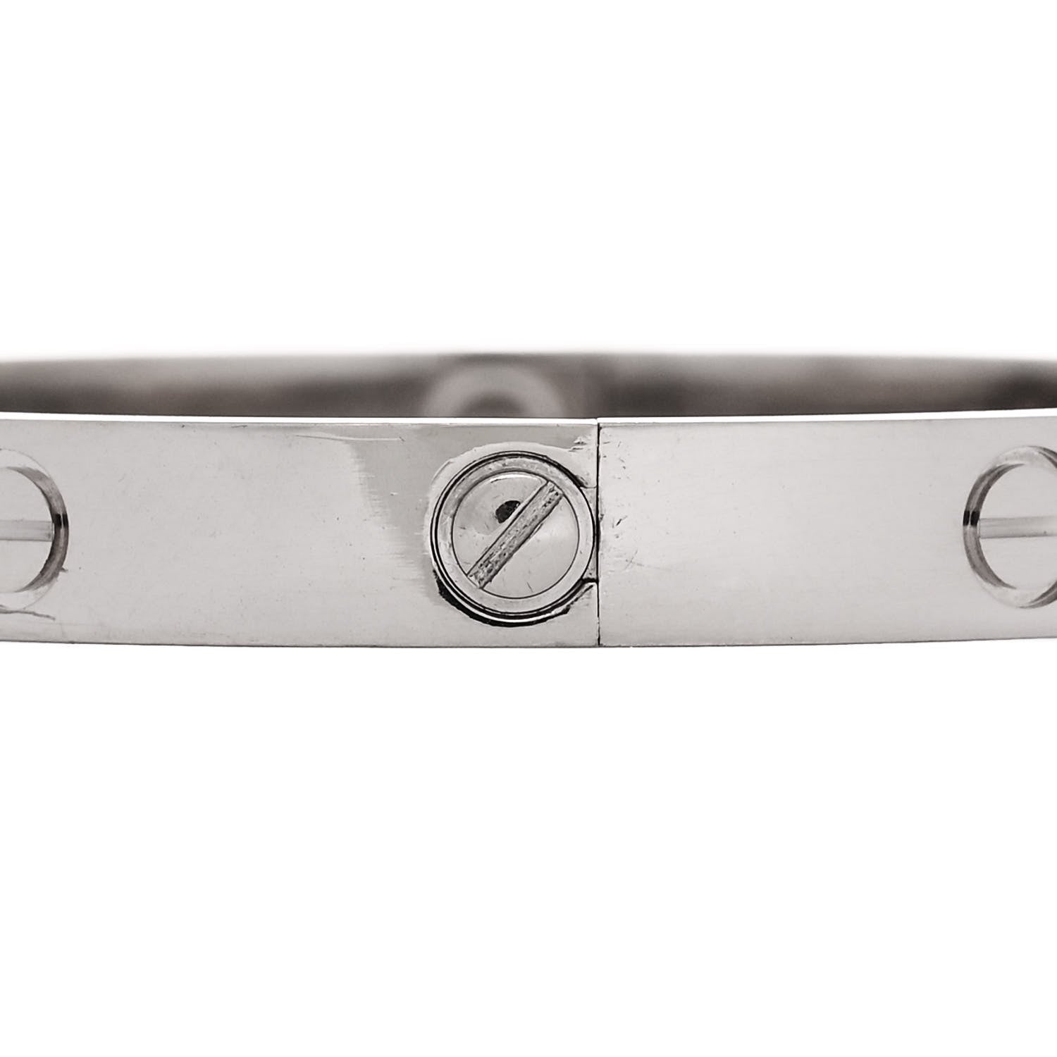 Cartier 18K White Gold LOVE Bracelet 17 5 of 9