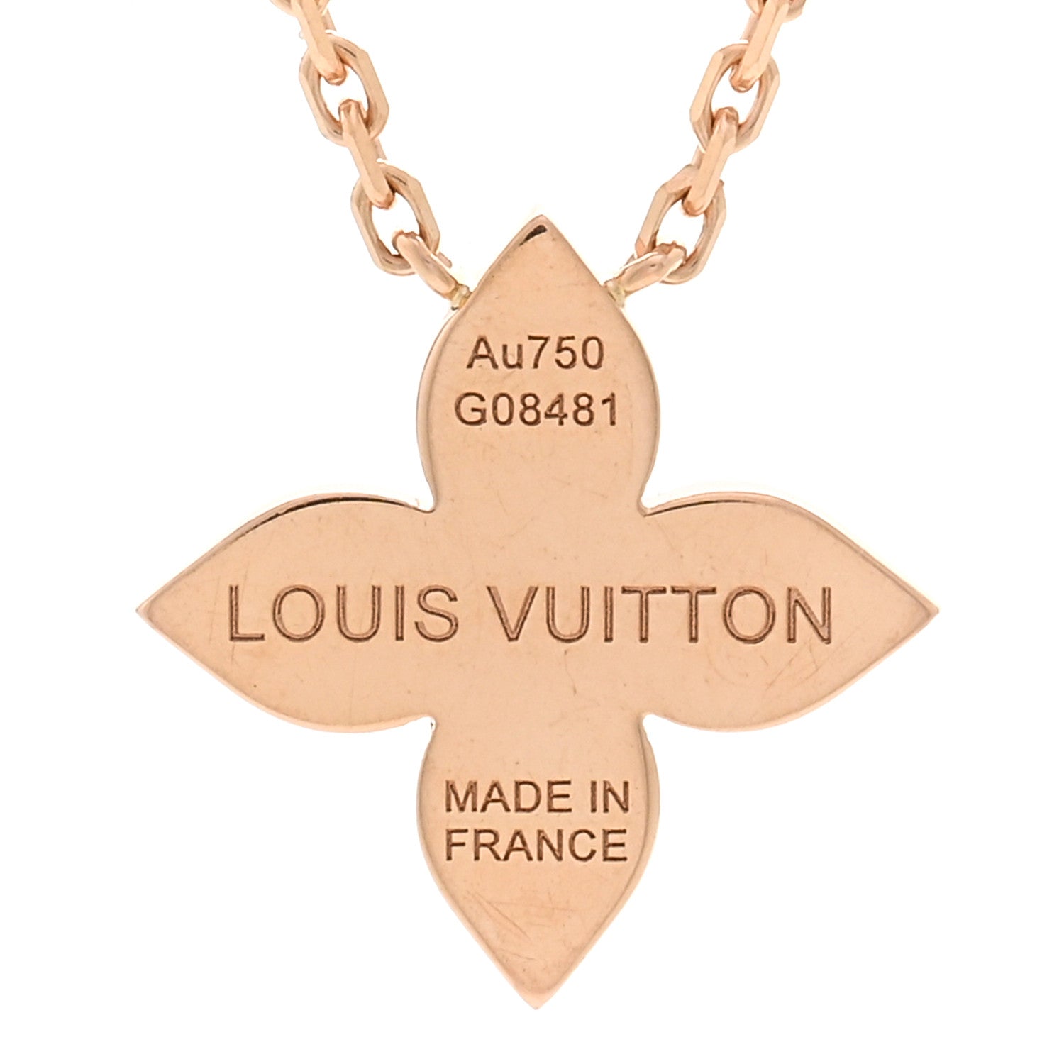 Louis Vuitton 18K Pink Gold Diamond Star Blossom Pendant Necklace 4 of 4