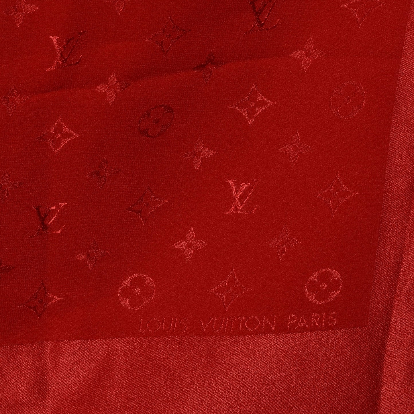 Silk Monogram Monaco Scarf Red
