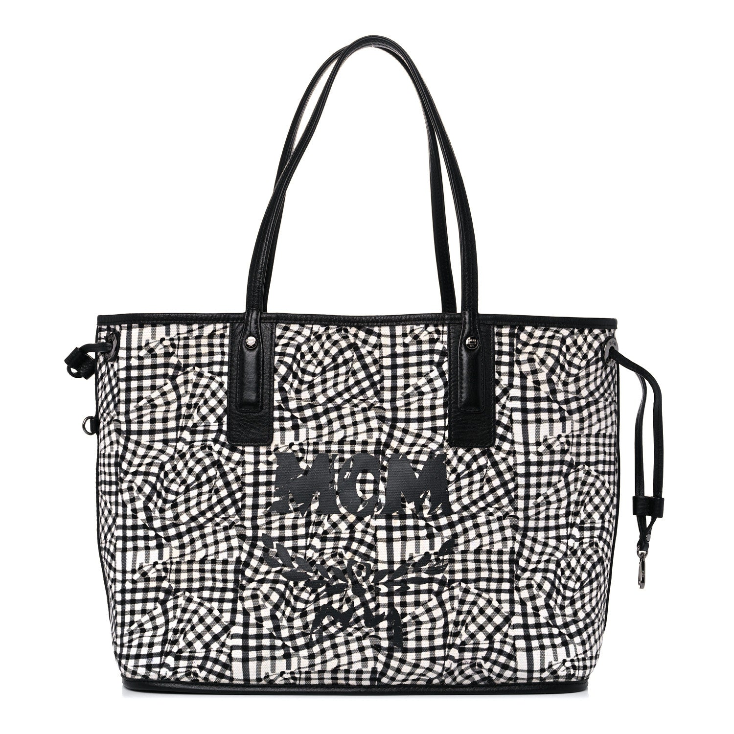MCM Visetos Medium Liz Reversible Shopper Tote Black 3 of 21