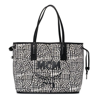 MCM Visetos Medium Liz Reversible Shopper Tote Black 3 of 21