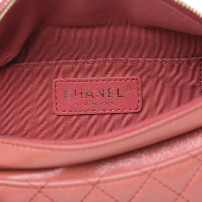 Chanel Crumpled Glazed Lambskin Quilted Waist Bag Fanny Pack Pink 6 of 14