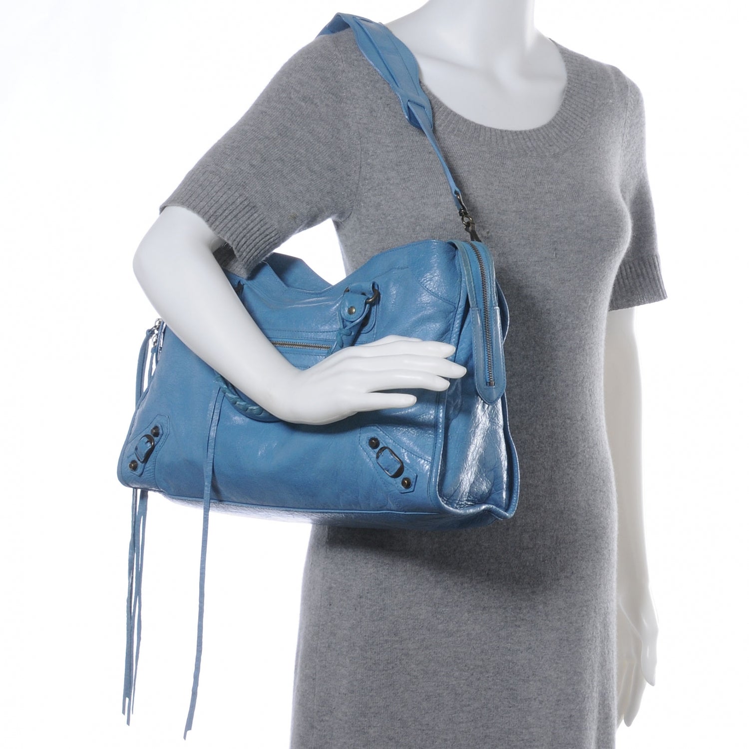 Balenciaga Agneau City Bleu 12 of 20