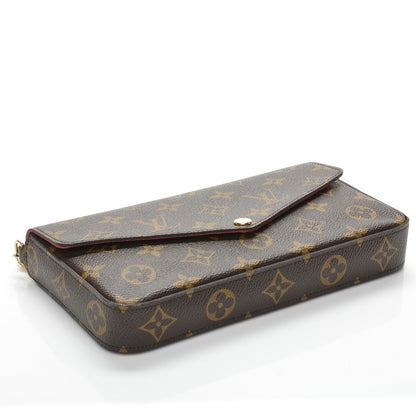 Louis Vuitton Monogram Pochette Felicie Chain Wallet Fuchsia 4 of 8