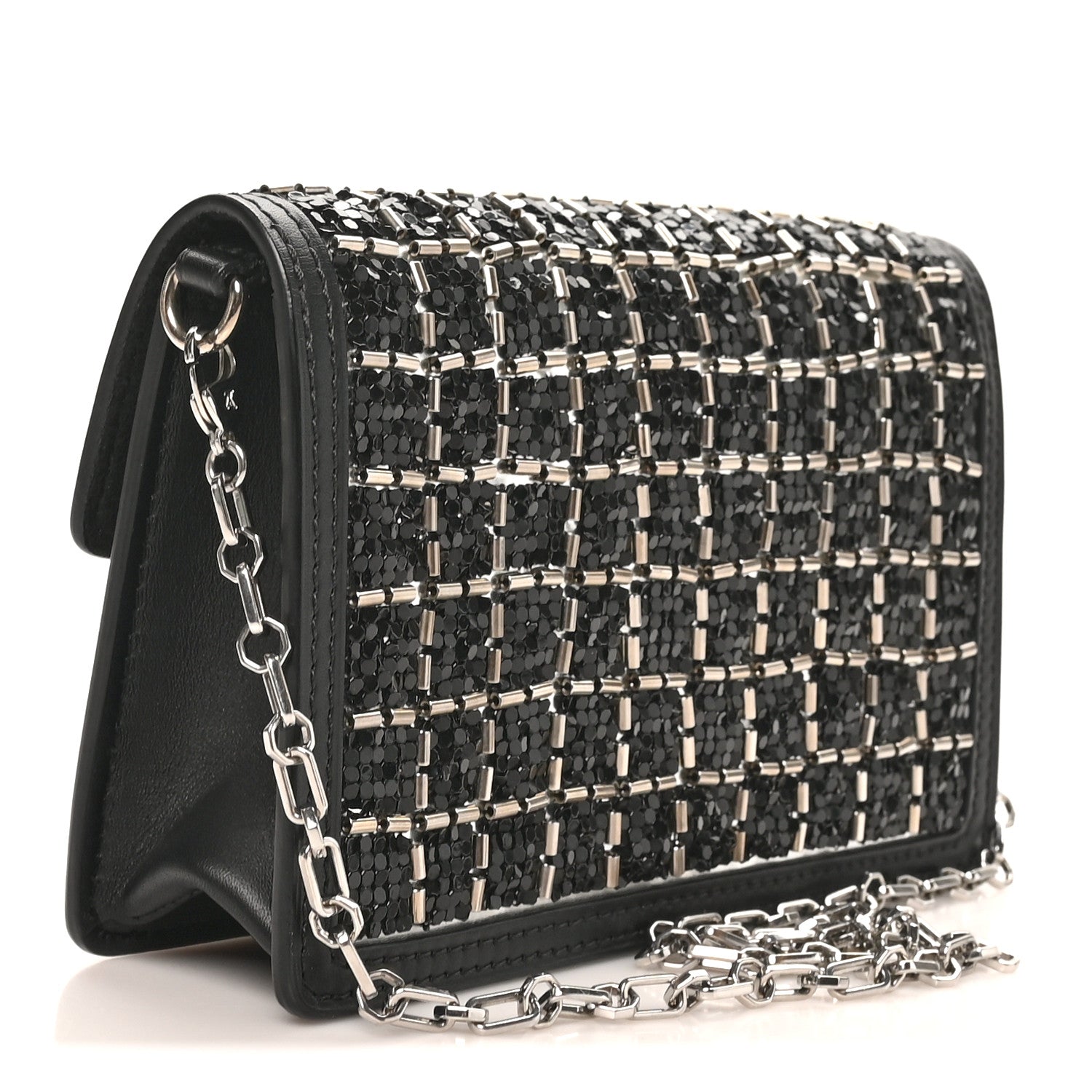 Louis Vuitton Tweed Sequin Dauphine Minaudiere Black 3 of 9