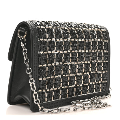 Louis Vuitton Tweed Sequin Dauphine Minaudiere Black 3 of 9