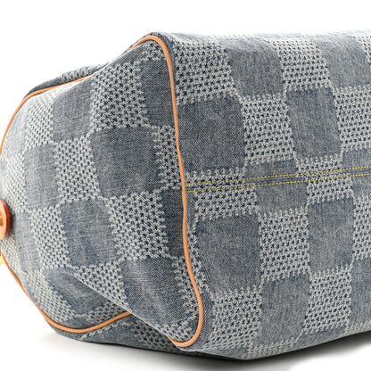 Louis Vuitton Damier Denim 3D Speedy Bandouliere 40 Bleu 7 of 8