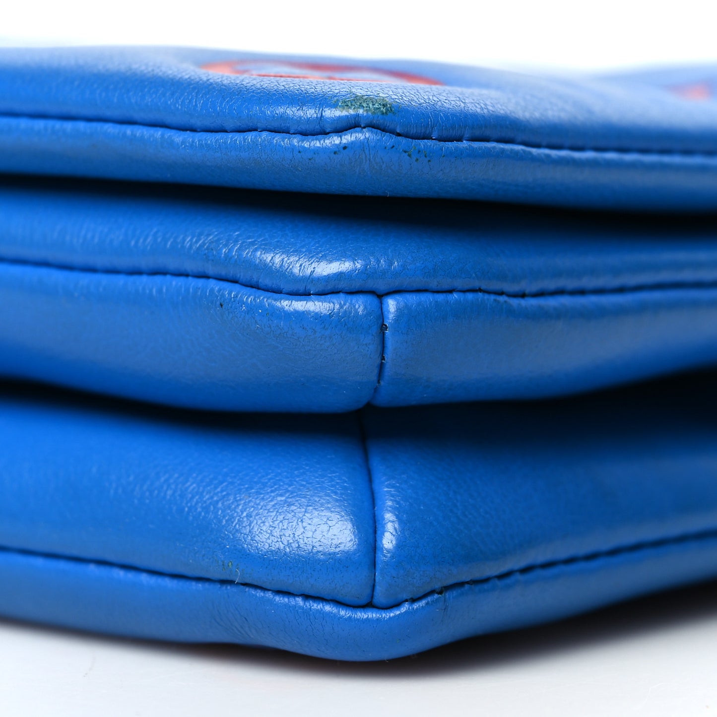 Lambskin Embossed Monogram Vuittamins Pochette Coussin Blue Red