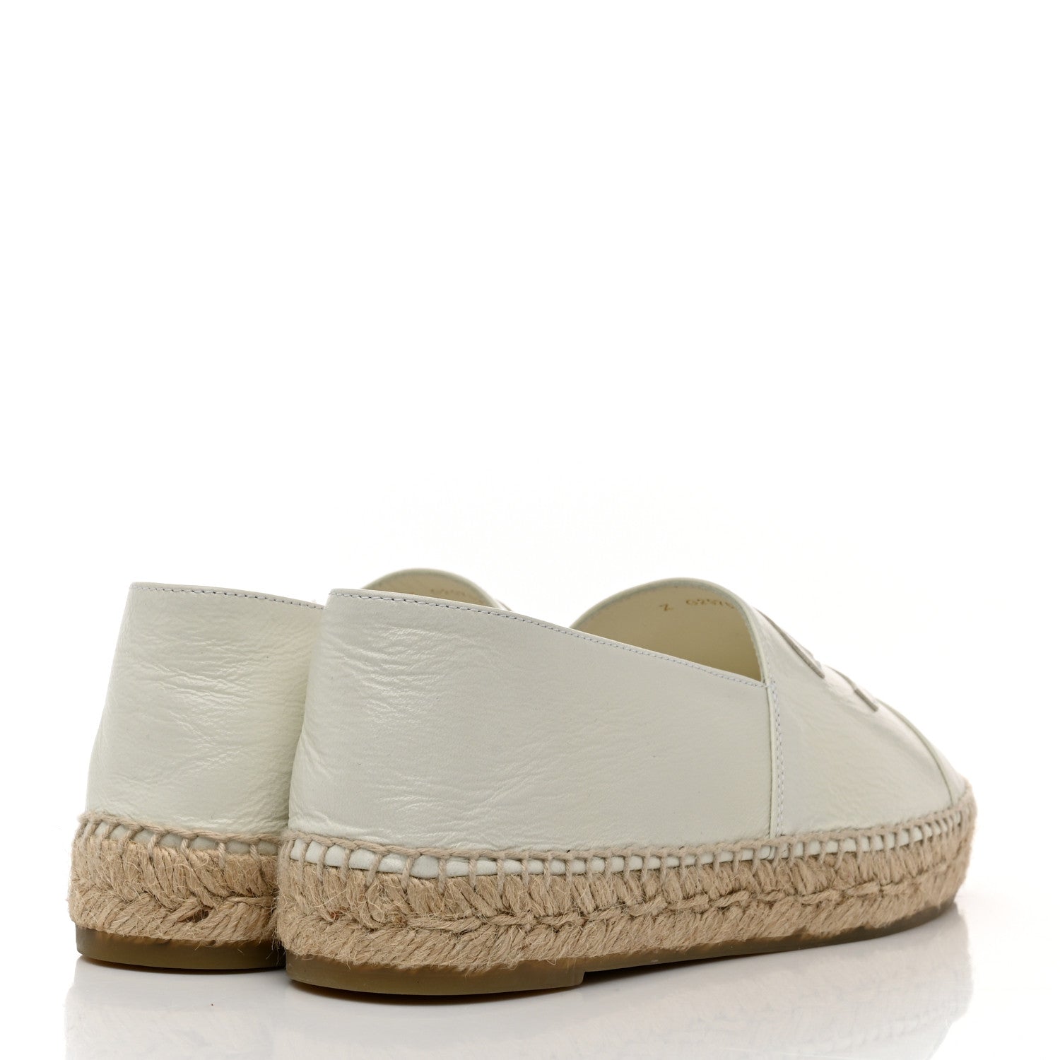 Chanel Distressed Patent CC Espadrilles 40 White 4 of 8