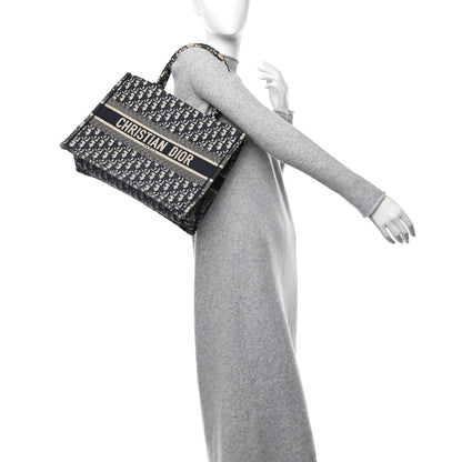 Christian Dior Oblique Medium Book Tote Blue Multicolor 2 of 10