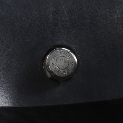 Hermes Toile Vache Calfskin Herbag 39 MM Black 6 of 8