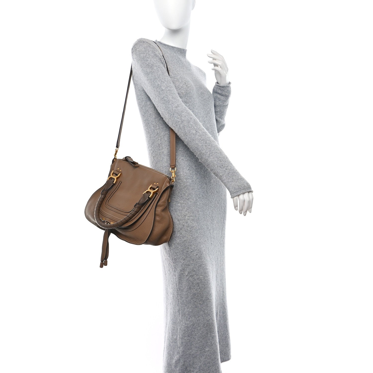 Chloe Calfskin Medium Marcie Satchel Nut 2 of 8