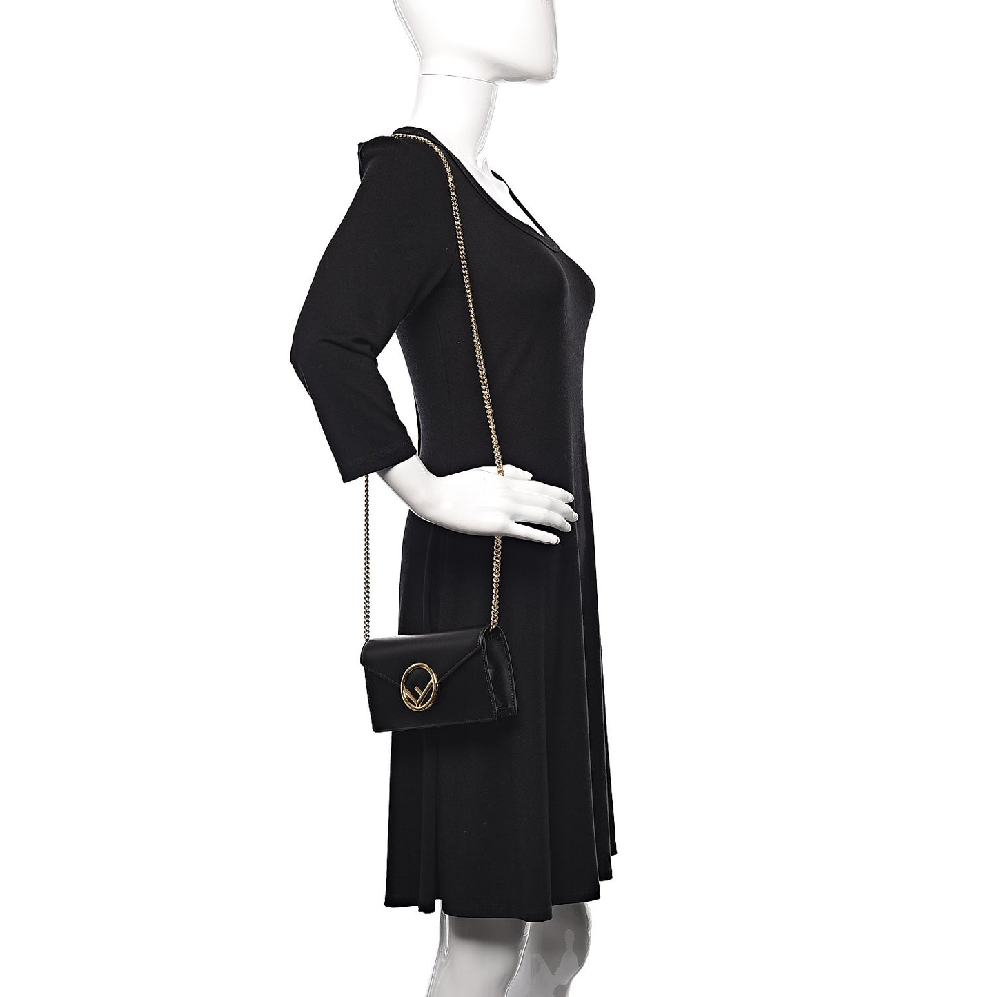 Vitello Liberty Lucido F is Fendi Envelope Belt Bag Black