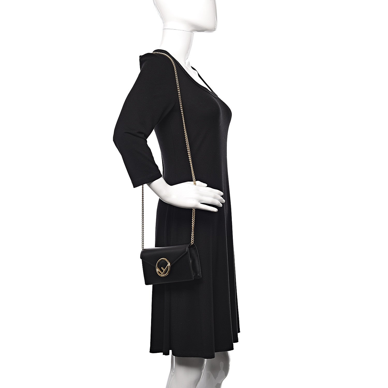 Fendi Vitello Liberty Lucido F is Fendi Envelope Belt Bag Black 2 of 11