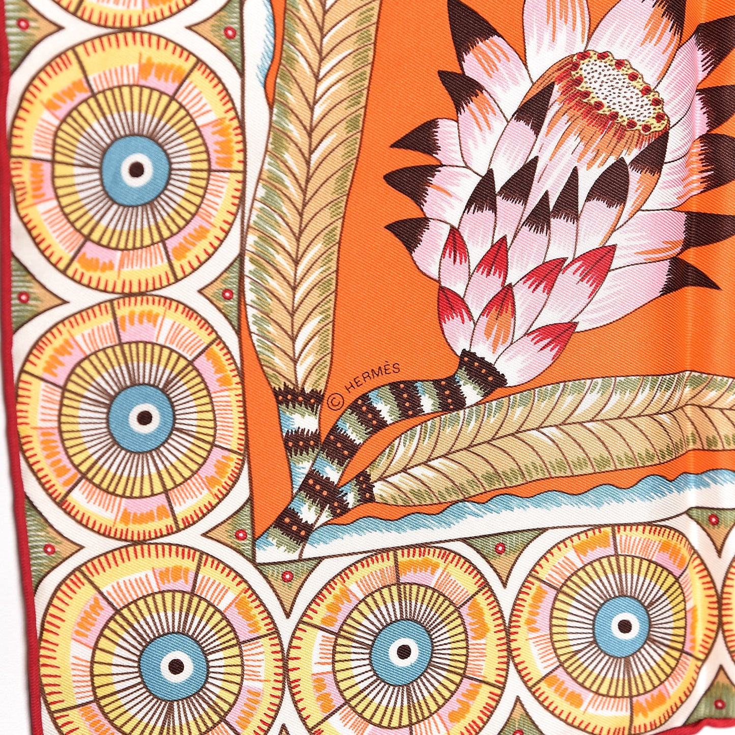 Silk Savana Dance Scarf 70 Orange Vert Jaune