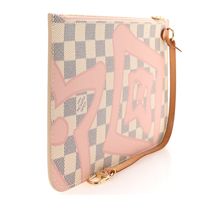 Louis Vuitton Damier Azur Tahitienne Neverfull MM GM Pochette 3 of 7