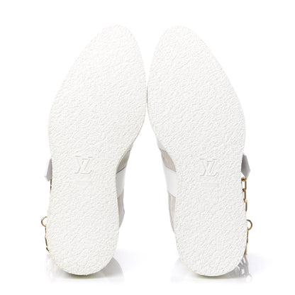Louis Vuitton Calfskin Suede Mens Creeper Ankle Boots 7.5 White 5 of 9