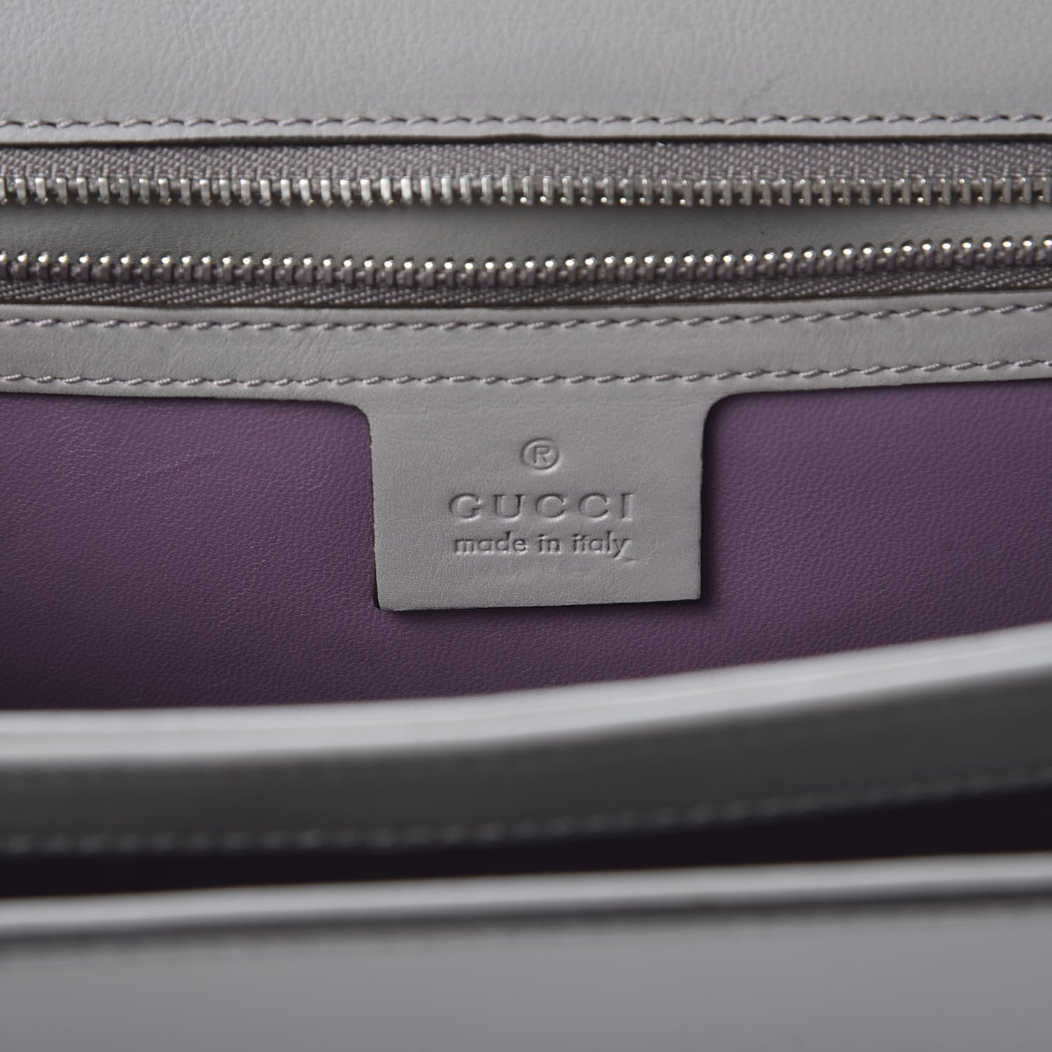 Gucci Calfskin Lady Bamboo Shoulder Bag Grey 10 of 13