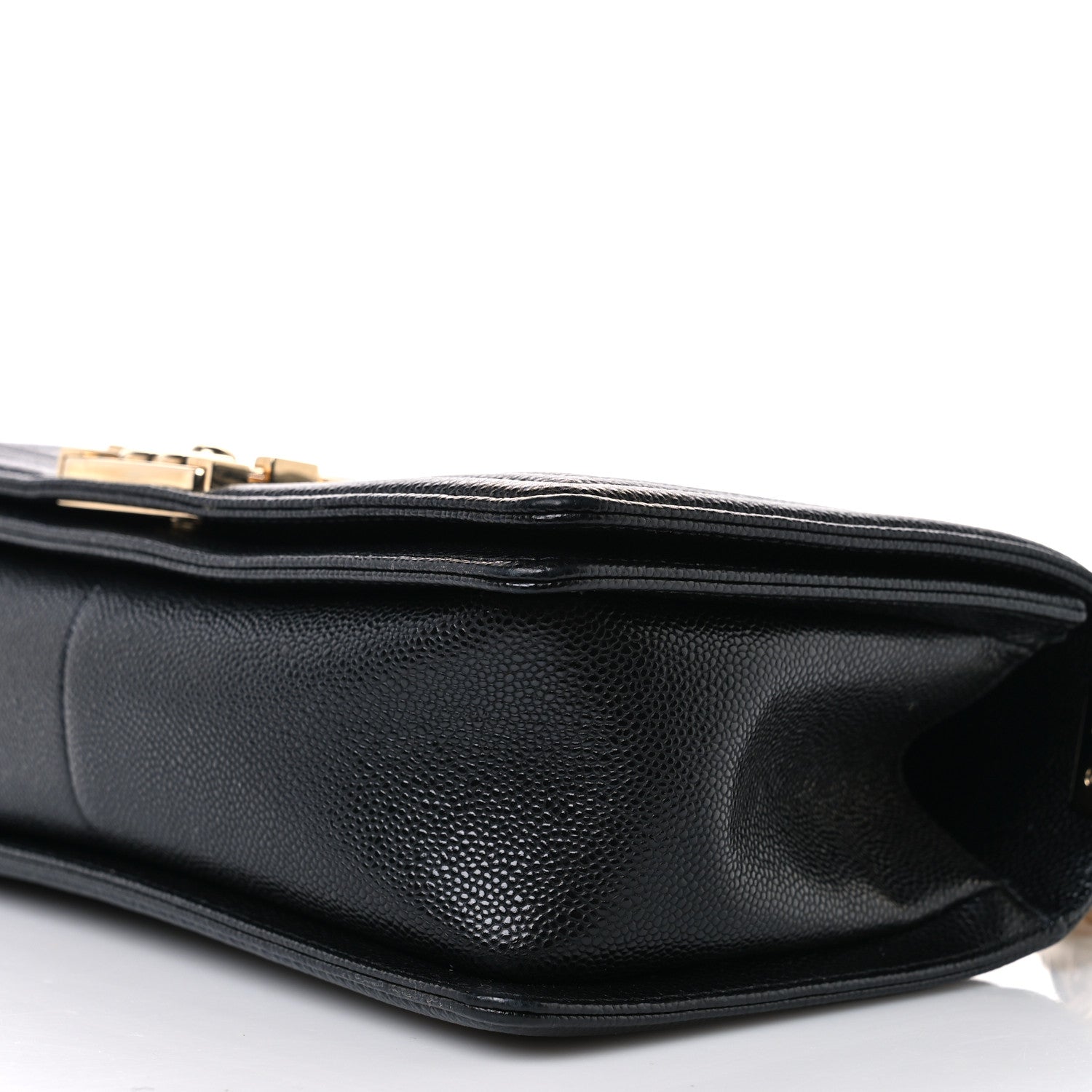 Chanel Caviar Chevron Quilted Medium Boy Flap Black 10 of 10