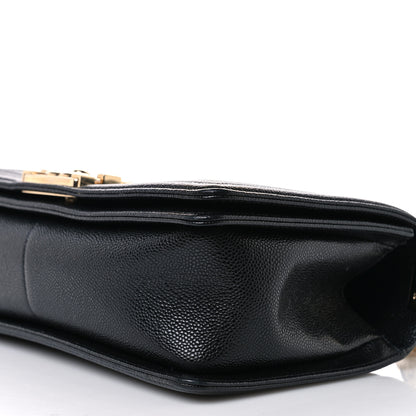 Chanel Caviar Chevron Quilted Medium Boy Flap Black 10 of 10