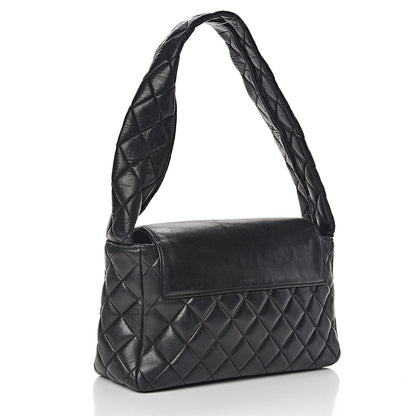 Chanel Lambskin Quilted Flap Shoulder Bag Black 3 of 12