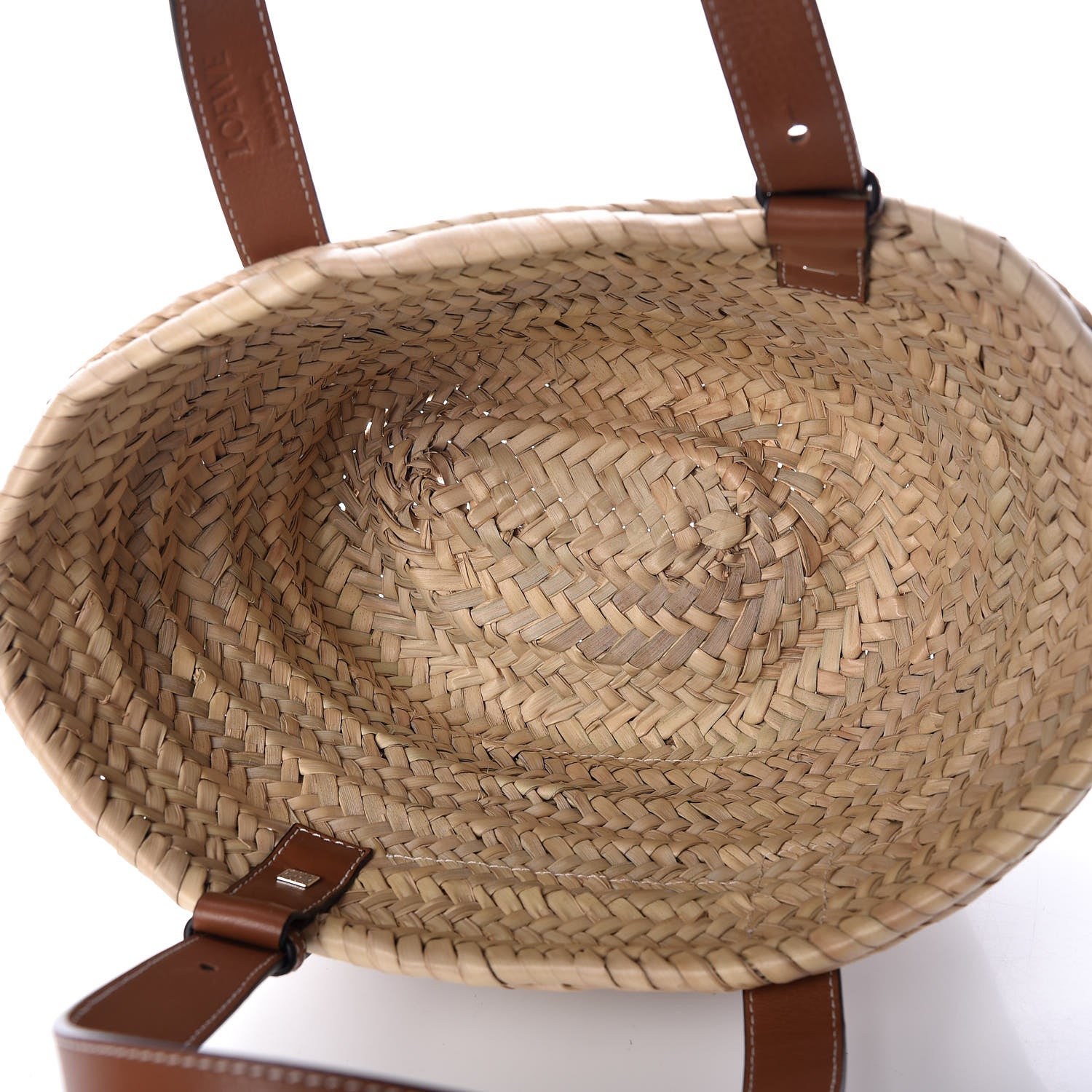 Loewe Raffia Small Basket Tote Bag Natural Tan 5 of 10