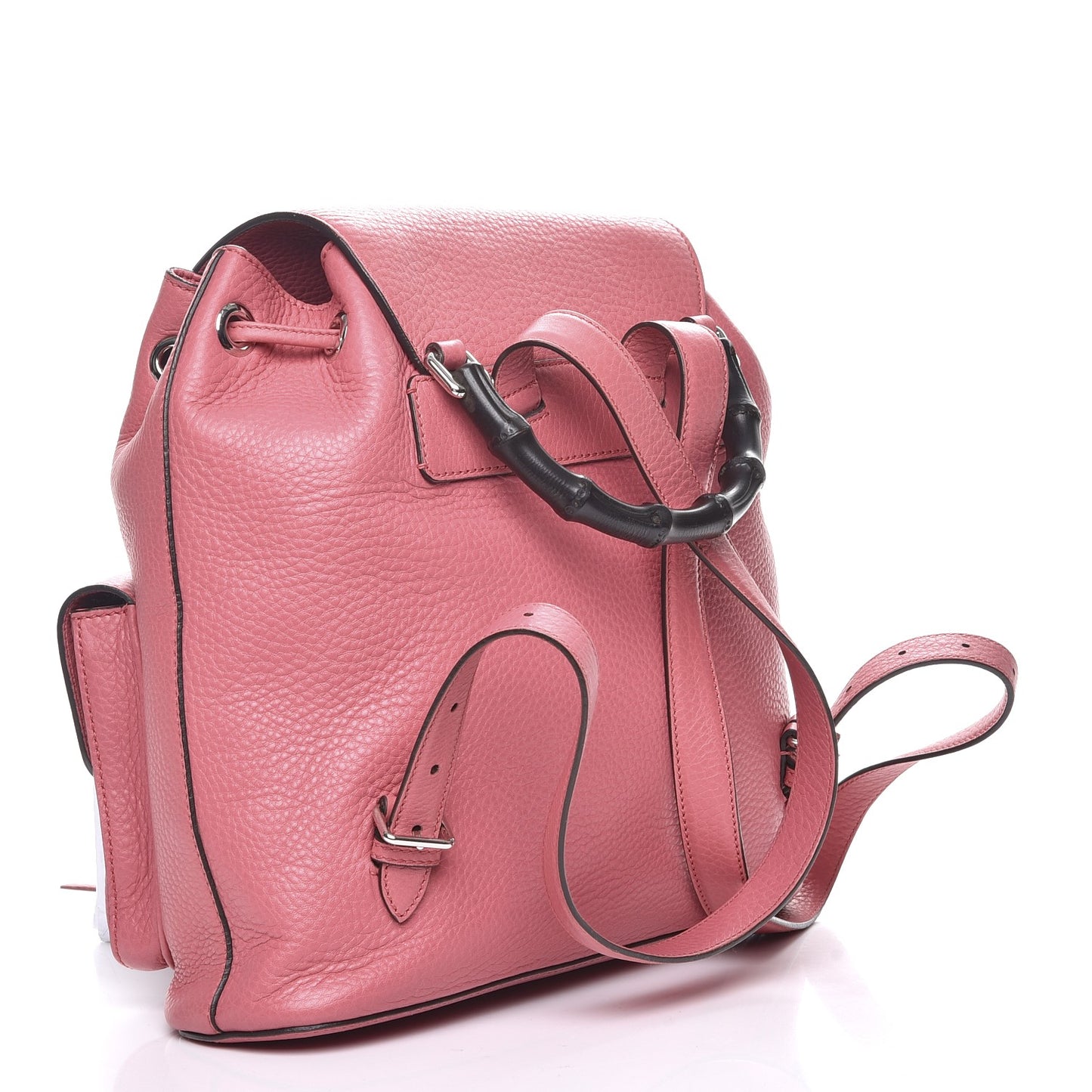 Cellarius Calfskin Medium Bamboo Backpack Glossy Pink