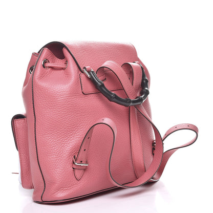 Gucci Cellarius Calfskin Medium Bamboo Backpack Glossy Pink 3 of 8
