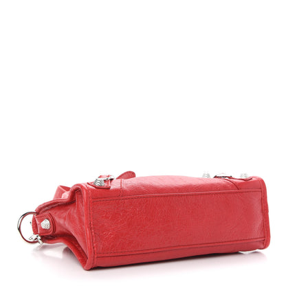 Balenciaga Agneau Giant 12 Silver Hardware Mini City Rouge Cardinal 4 of 9