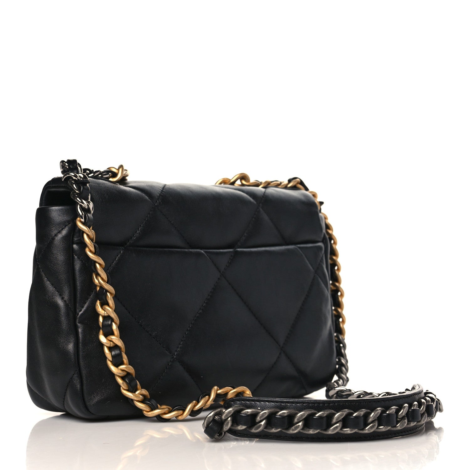 Chanel Lambskin Quilted Medium Chanel 19 Flap Black 4 of 10