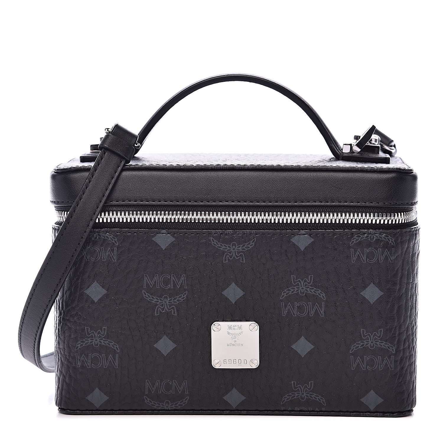 MCM Visetos Vanity Case Black 522165 – FASHIONPHILE