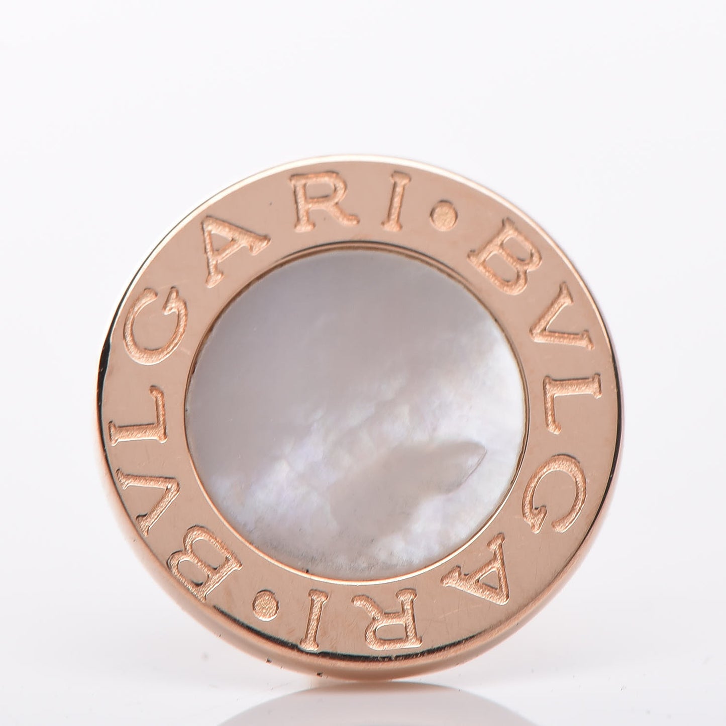 18K Rose Gold Mother of Pearl BVLGARI BVLGARI Stud Earrings