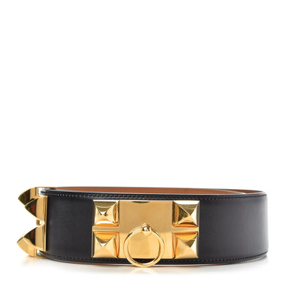 Hermes Box Collier De Chien CDC Belt 80 Black 1 of 5